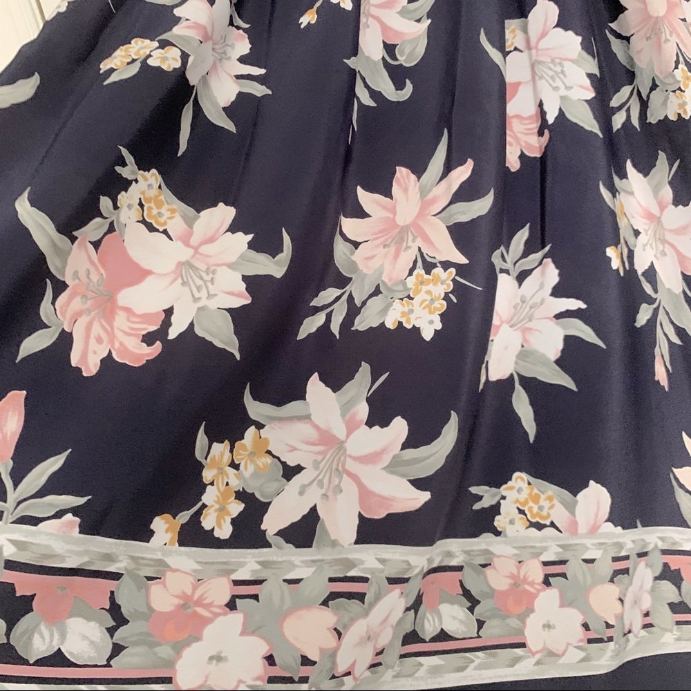 Vintage Long Floral Skirt